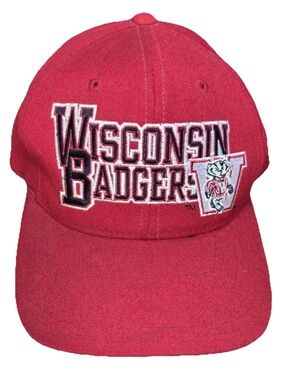 Vintage 90s STARTER Wisconsin Badgers NCAA Snapback The Right Hat Cap